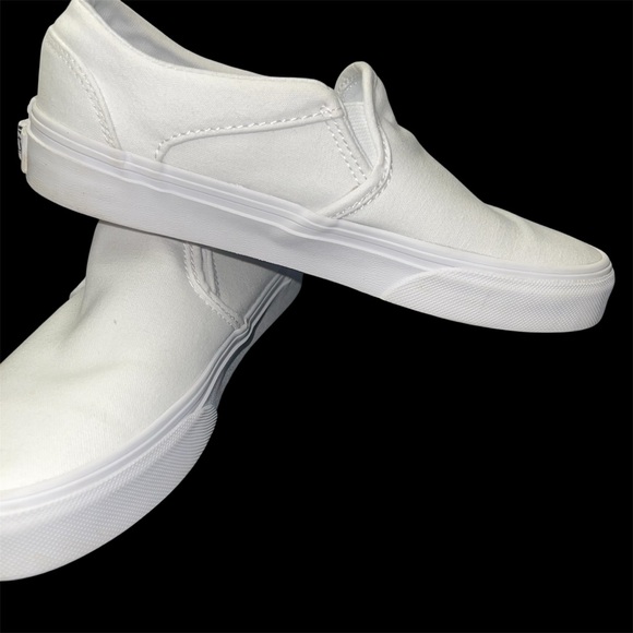Vans Classic Slip On White Shoes Women’s 5.5 - Picture 4 of 10